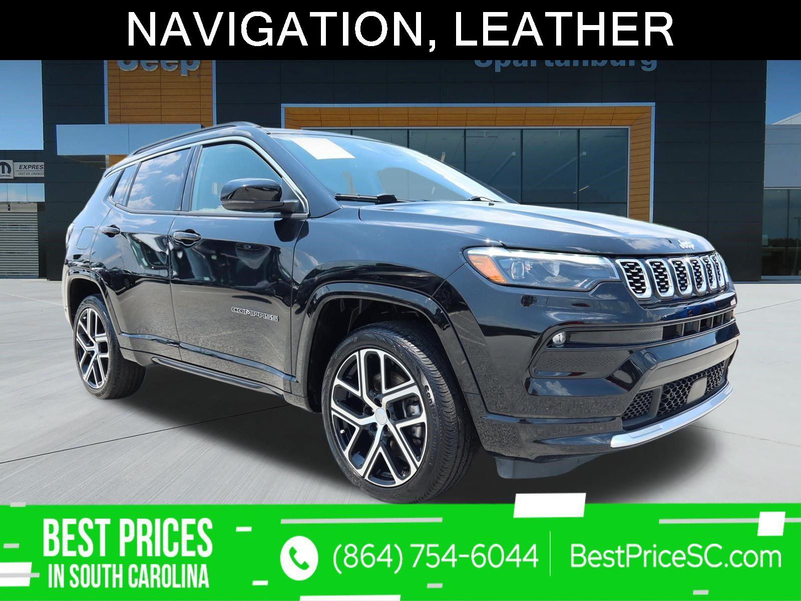 Diamond Black Crystal Pearlcoat 2024 Jeep Compass SUV / Crossover Four-Wheel Drive 8-Speed Automatic