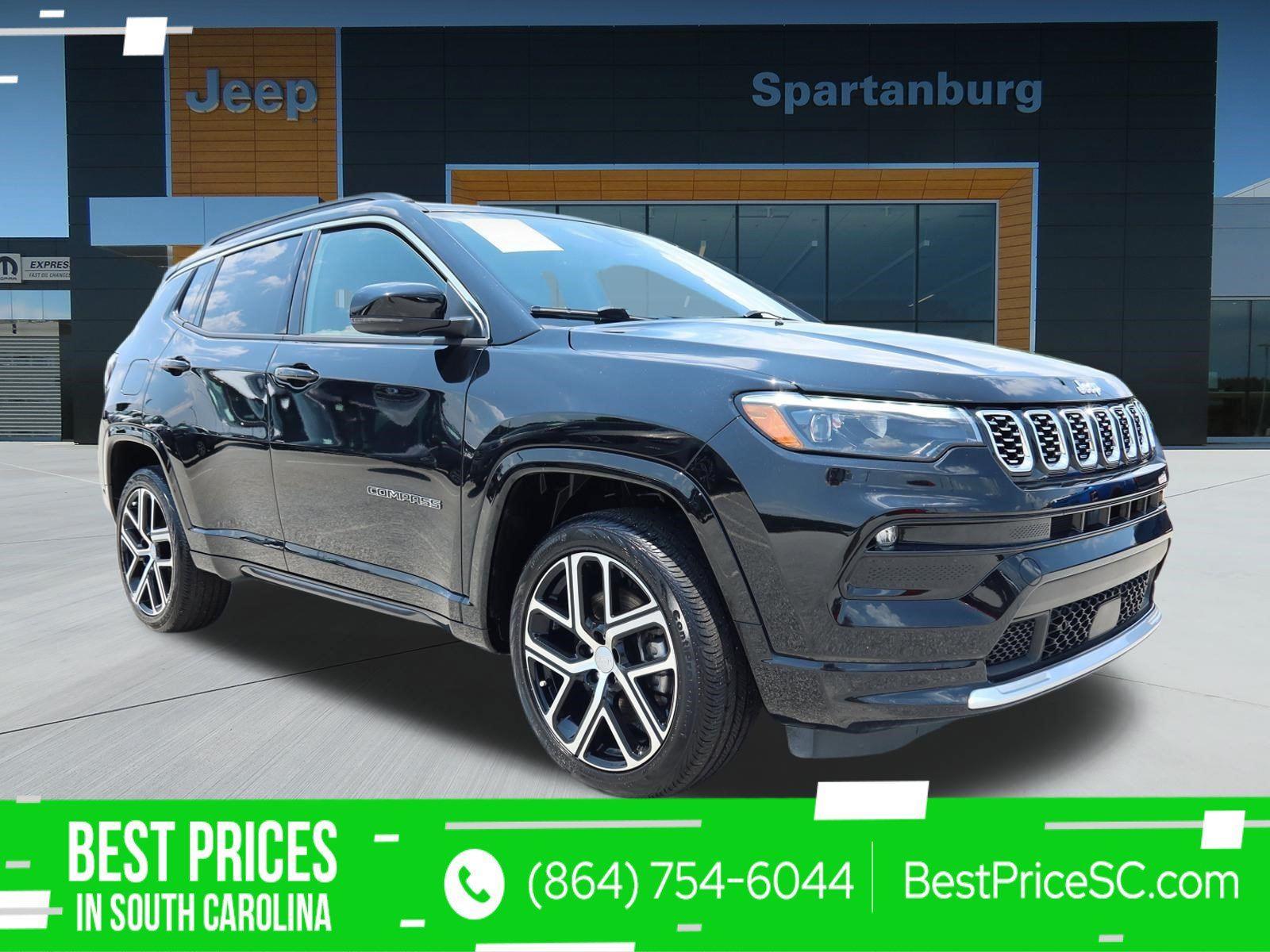 Diamond Black Crystal Pearlcoat 2024 Jeep Compass SUV / Crossover Four-Wheel Drive 8-Speed Automatic