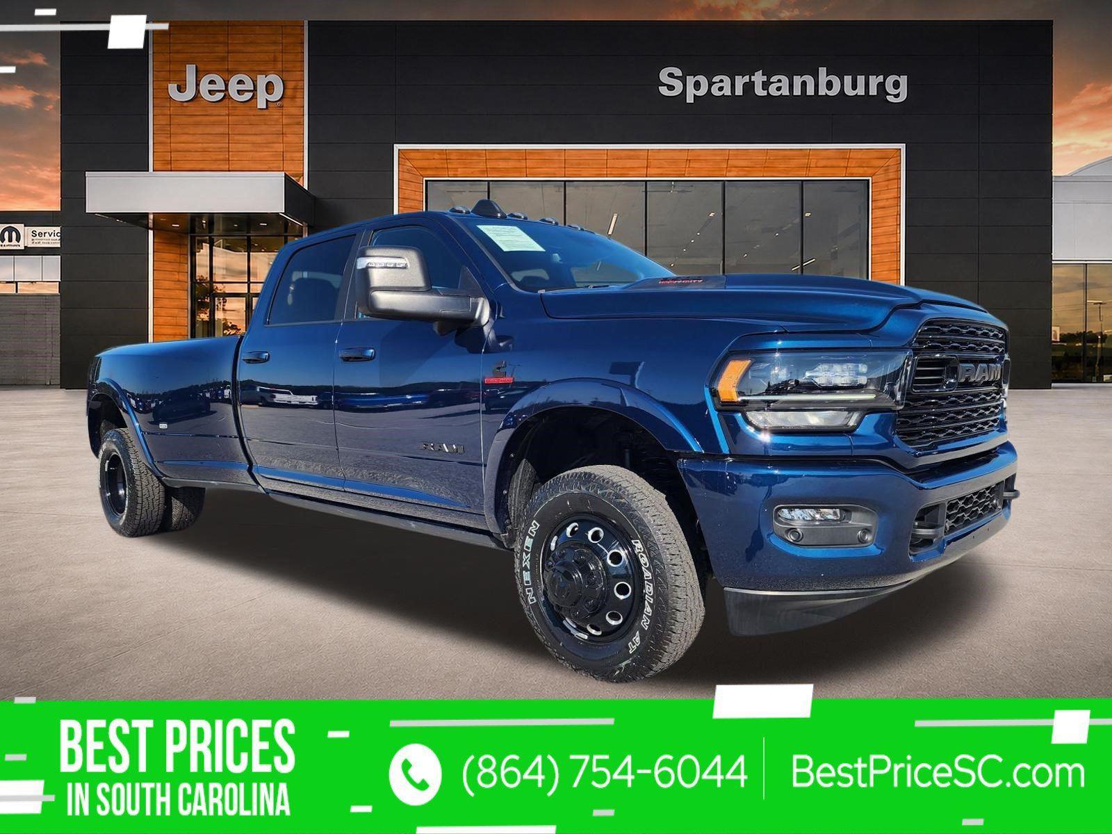 Patriot Blue Pearlcoat 2024 RAM 3500 Pickup Truck Four-Wheel Drive 6-Speed Automatic
