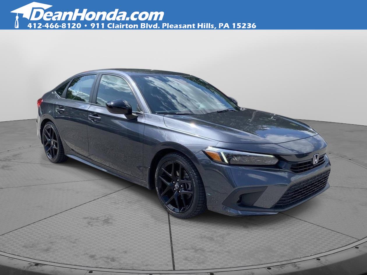 Meteorite Gray Metallic 2024 Honda Civic Sedan Front-Wheel Drive Continuously Variable Transmission
