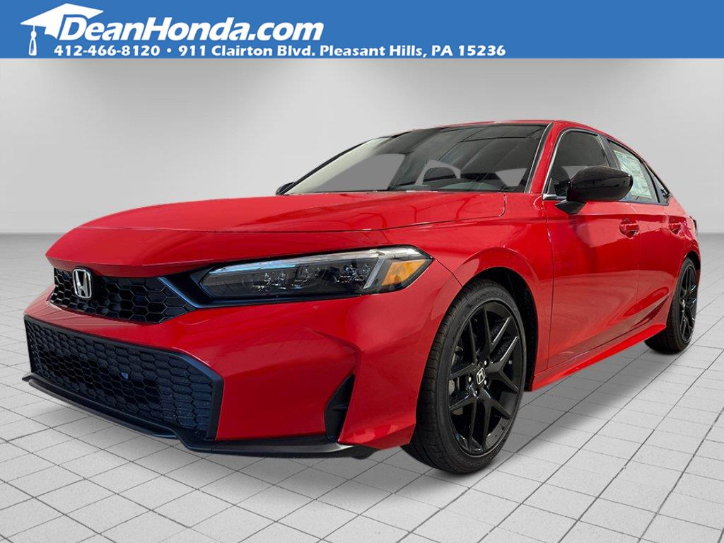 Rallye Red 2026 Honda Civic Sedan Front-Wheel Drive Continuously Variable Transmission