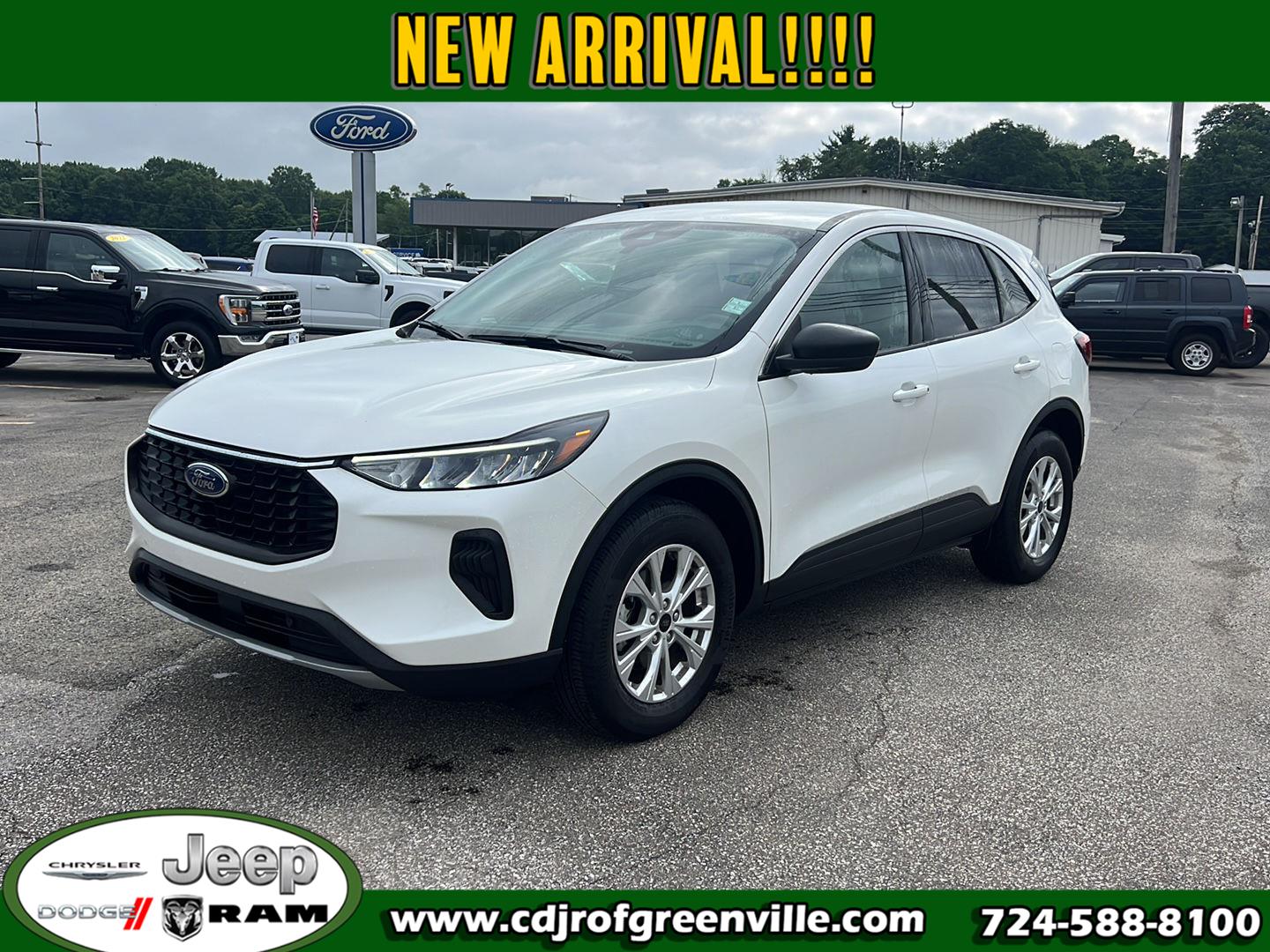 Star White Metallic Tri-Coat 2023 Ford Escape SUV / Crossover All-Wheel Drive 8-Speed Automatic