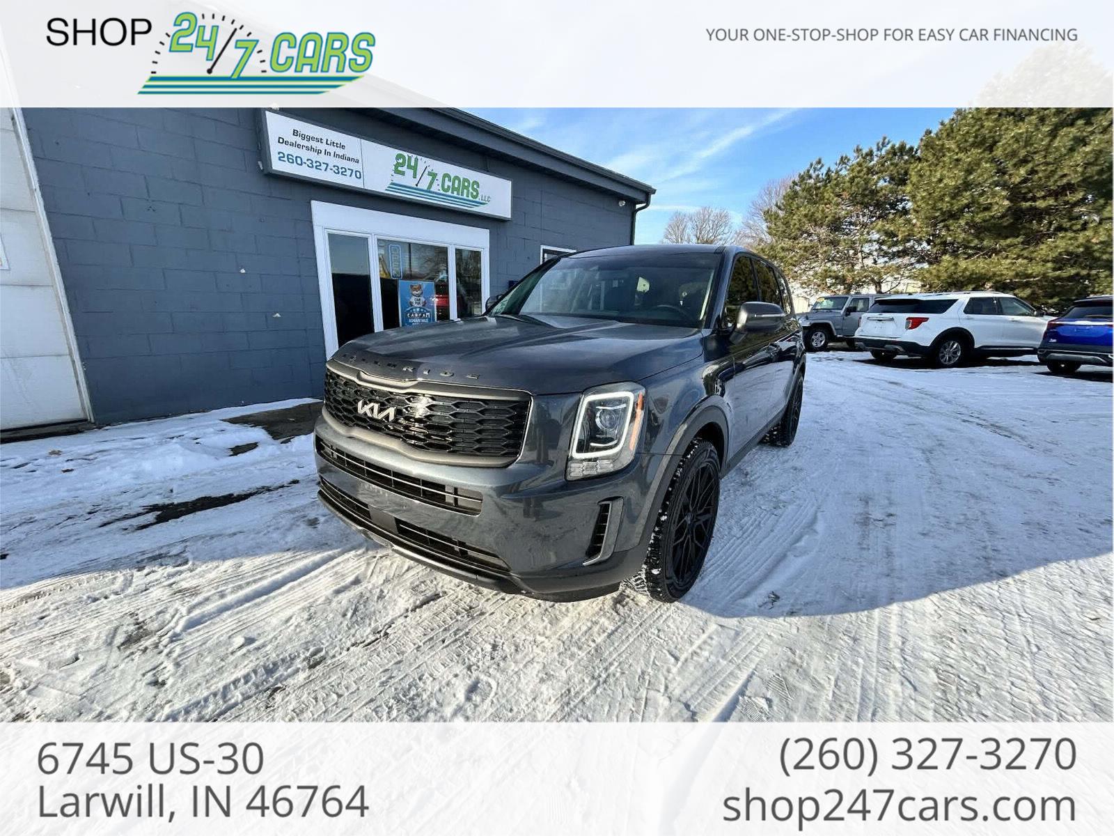 Gray (Gravity Grey) 2022 Kia Telluride LX FWD SUV / Crossover Front-Wheel Drive Automatic