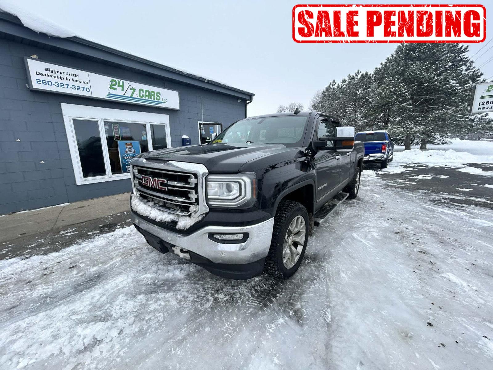 Onyx Black 2017 GMC Sierra 1500 SLT Double Cab 4WD Pickup Truck Four-Wheel Drive 8-Speed Automatic