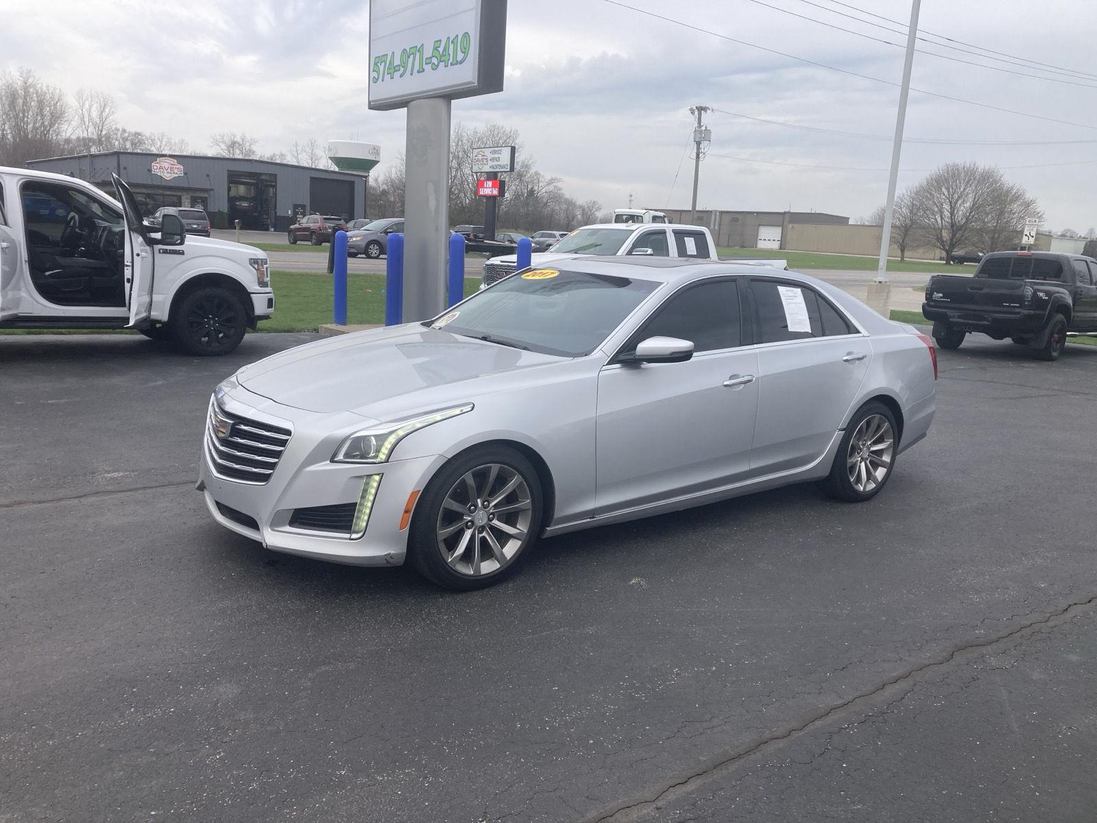 Radiant Silver Metallic 2017 Cadillac CTS 3.6L Luxury RWD Sedan Rear-Wheel Drive
