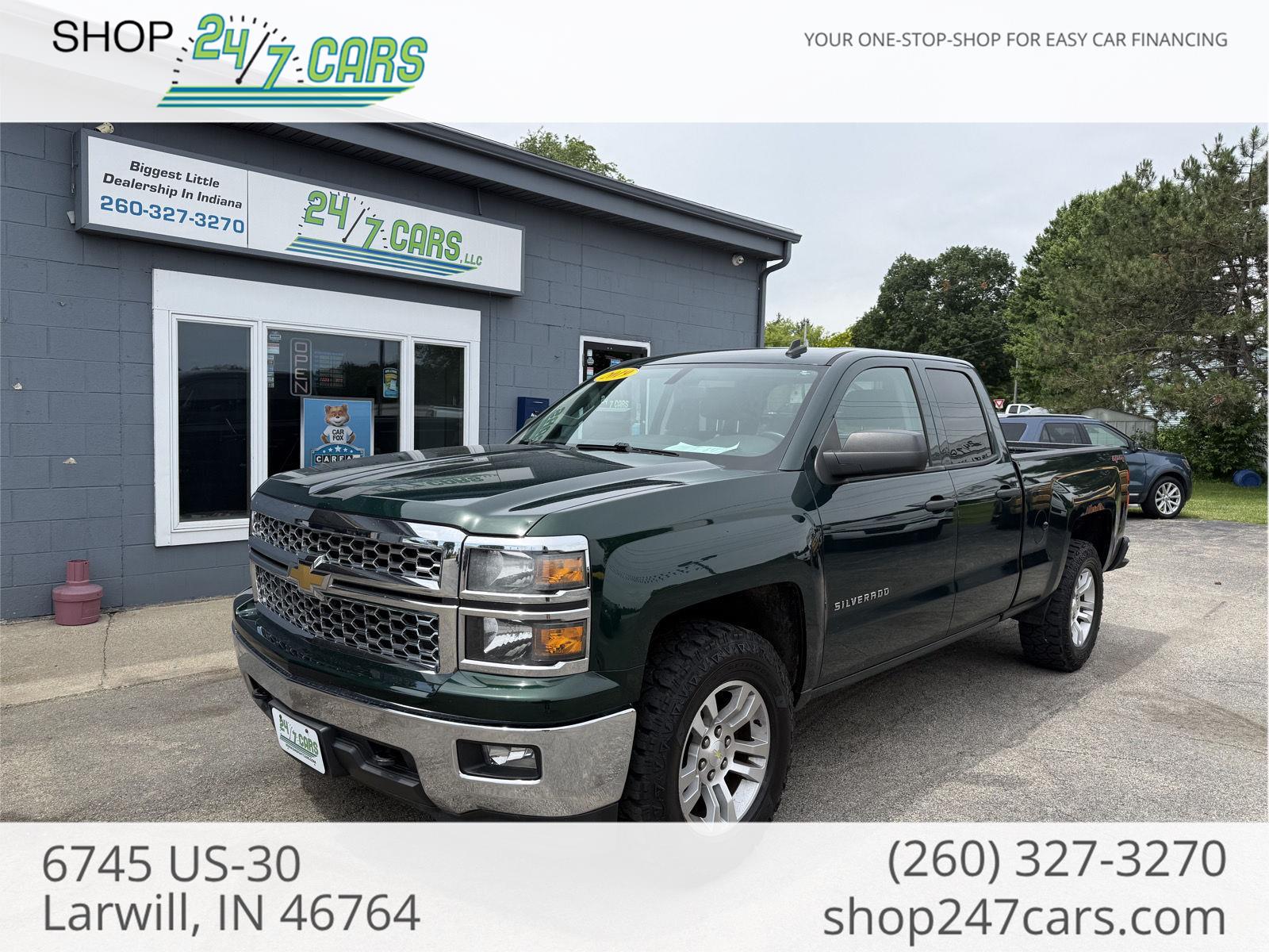 Rainforest Green Metallic 2014 Chevrolet Silverado 1500 LT Double Cab 4WD Pickup Truck Four-Wheel Drive 6-Speed Automatic