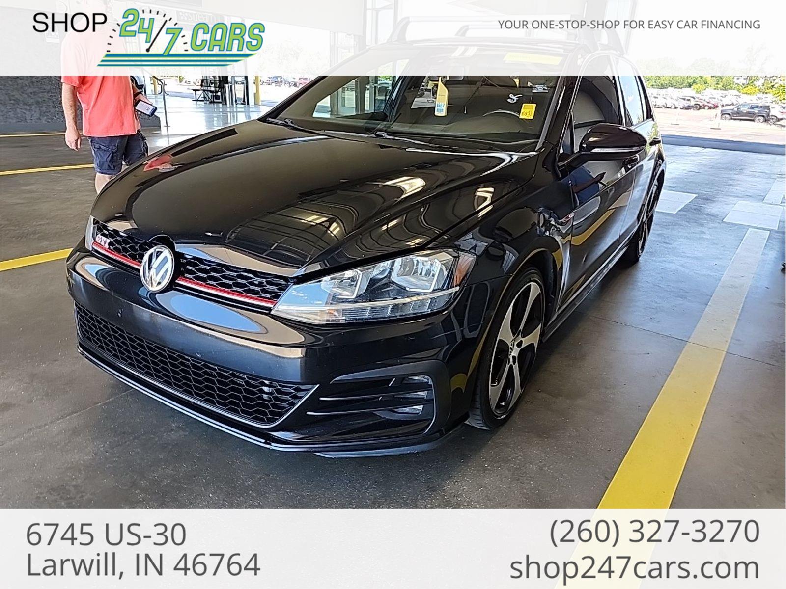 Deep Black Pearl 2019 Volkswagen Golf GTI Hatchback Front-Wheel Drive Manual