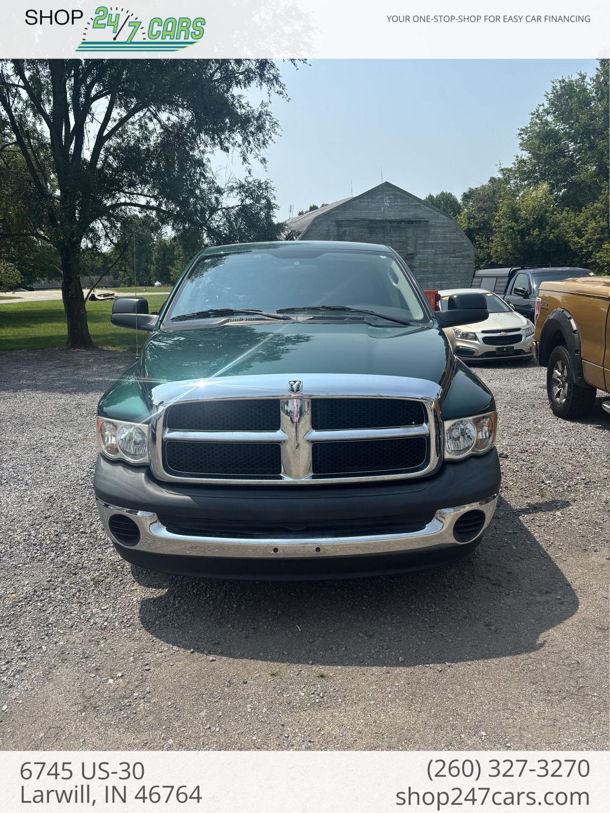 Green 2003 Dodge RAM 1500 Pickup Truck  