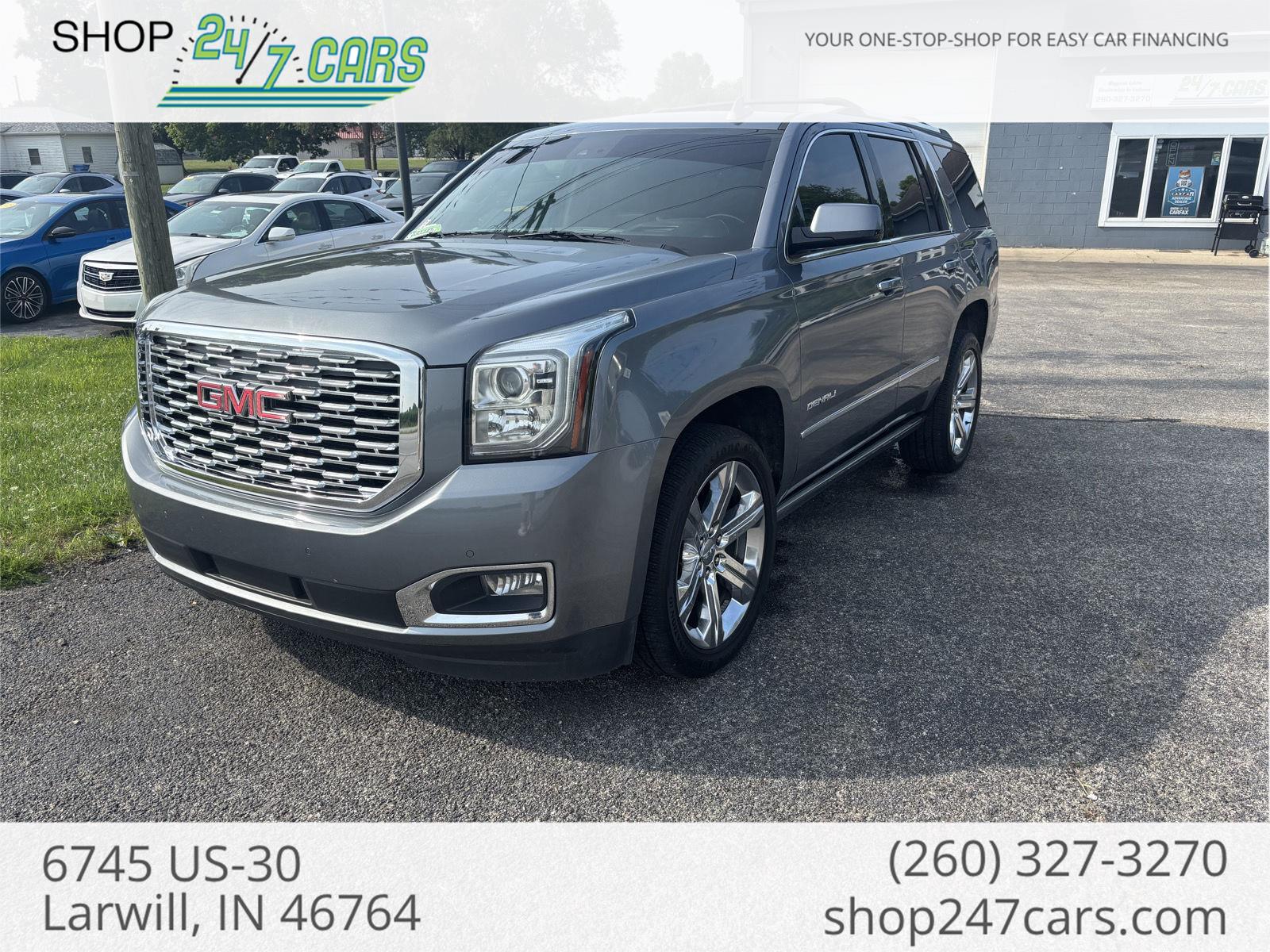 Gray (Satin Steel Metallic) 2019 GMC Yukon SUV / Crossover Four-Wheel Drive Automatic