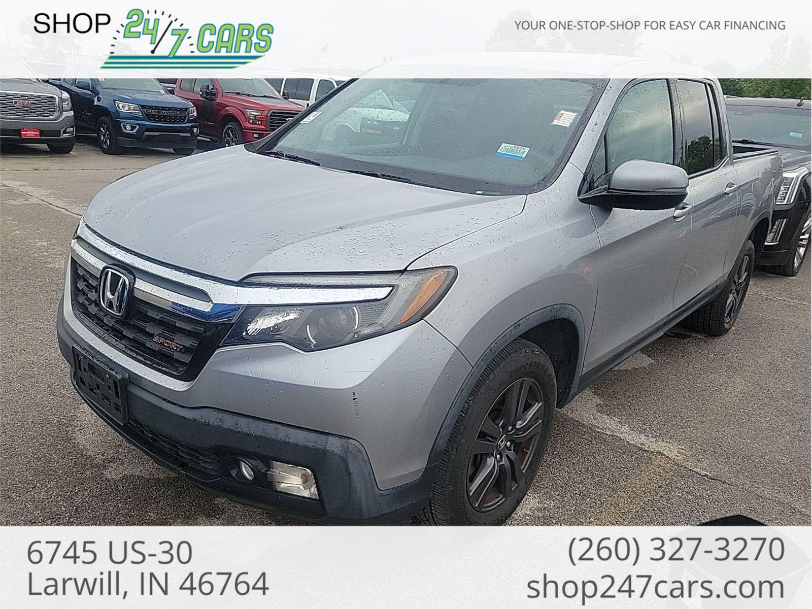 Lunar Silver Metallic 2018 Honda Ridgeline Pickup Truck All-Wheel Drive Automatic