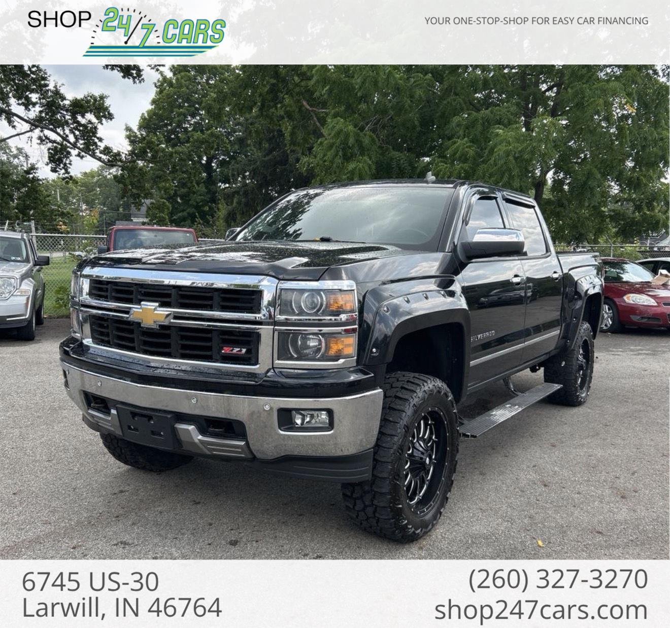 Black 2014 Chevrolet Silverado 1500 Pickup Truck Four-Wheel Drive 6-Speed Automatic