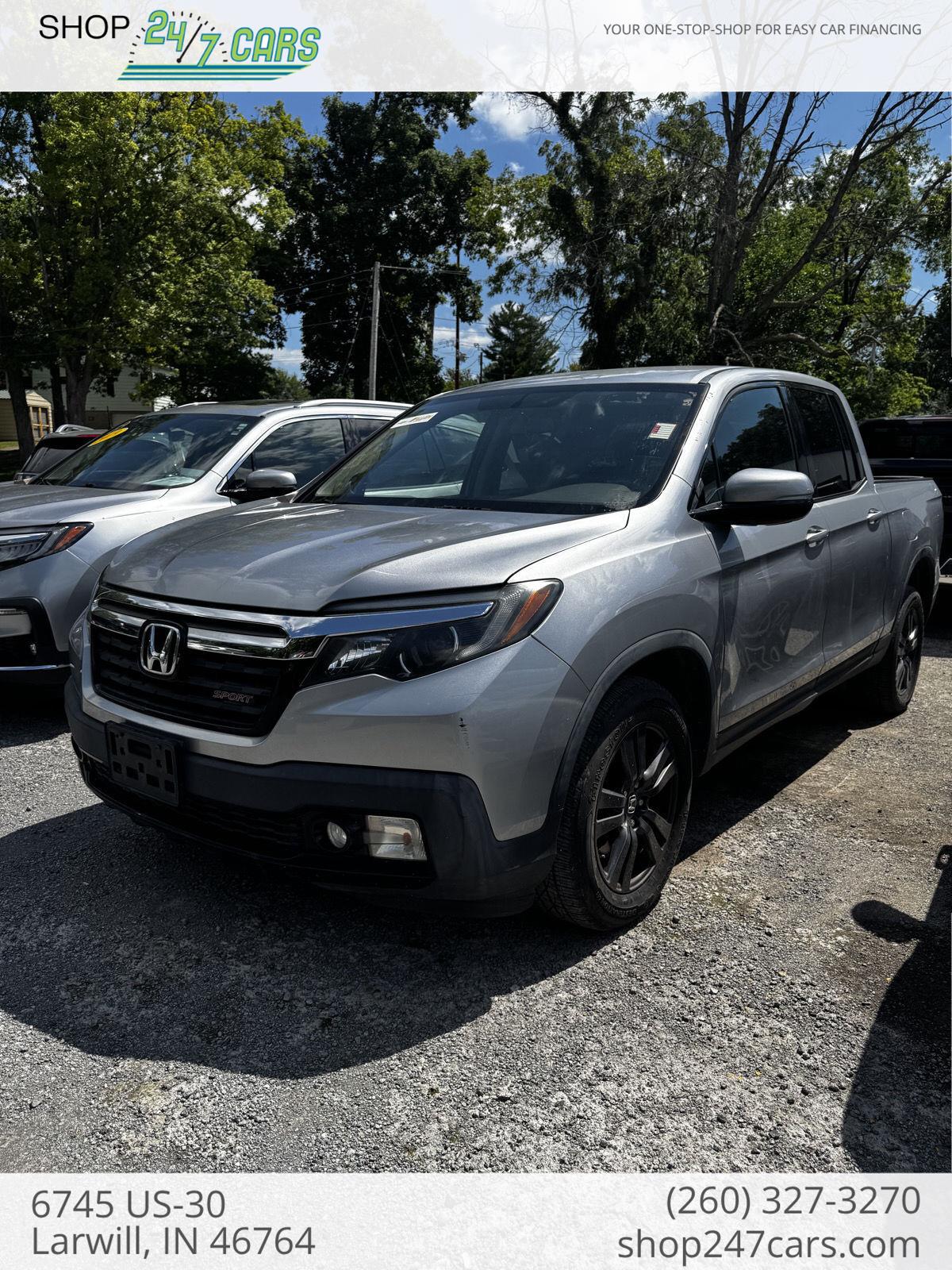 Lunar Silver Metallic 2018 Honda Ridgeline Pickup Truck All-Wheel Drive Automatic