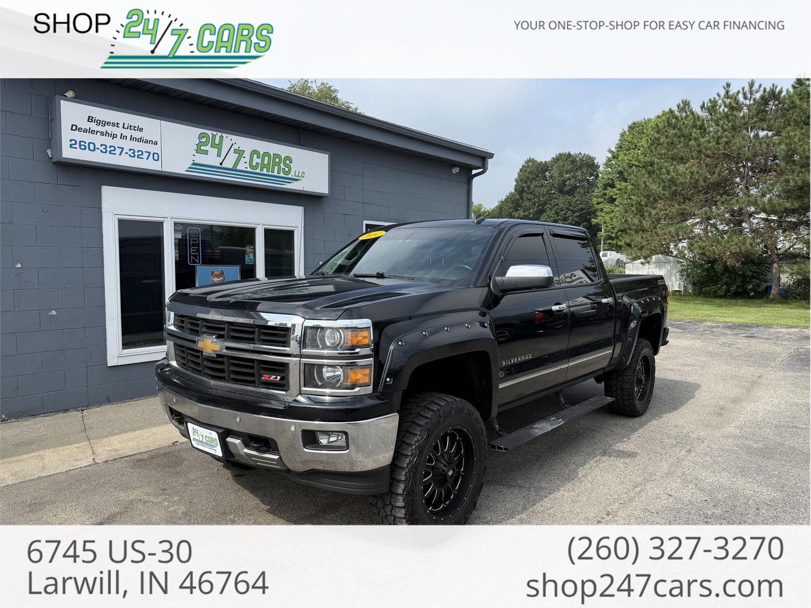 Black 2014 Chevrolet Silverado 1500 Pickup Truck Four-Wheel Drive 6-Speed Automatic