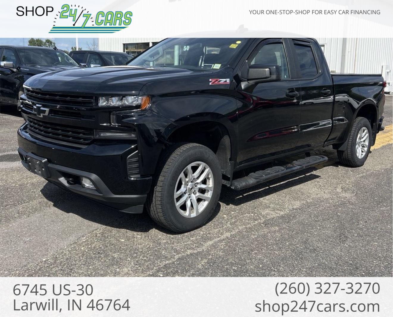 Black 2019 Chevrolet Silverado 1500 Pickup Truck Four-Wheel Drive 8-Speed Automatic