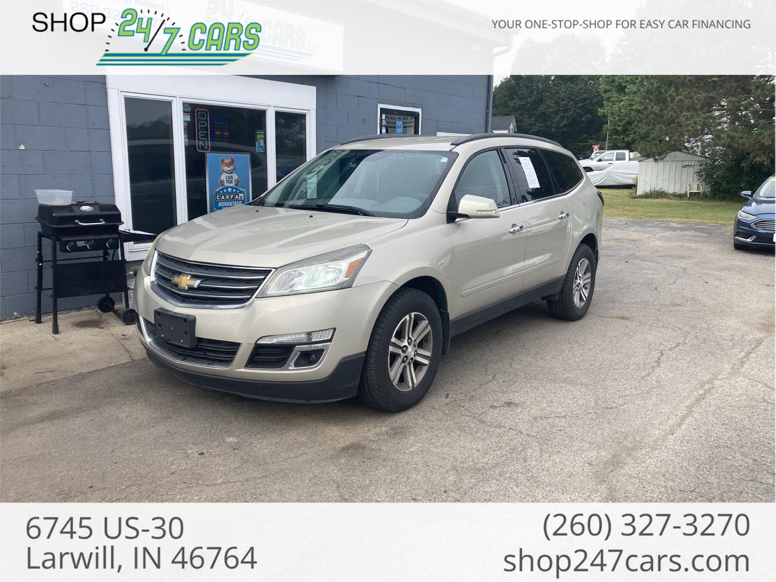 Champagne Silver Metallic 2015 Chevrolet Traverse SUV / Crossover All-Wheel Drive 6-Speed Automatic