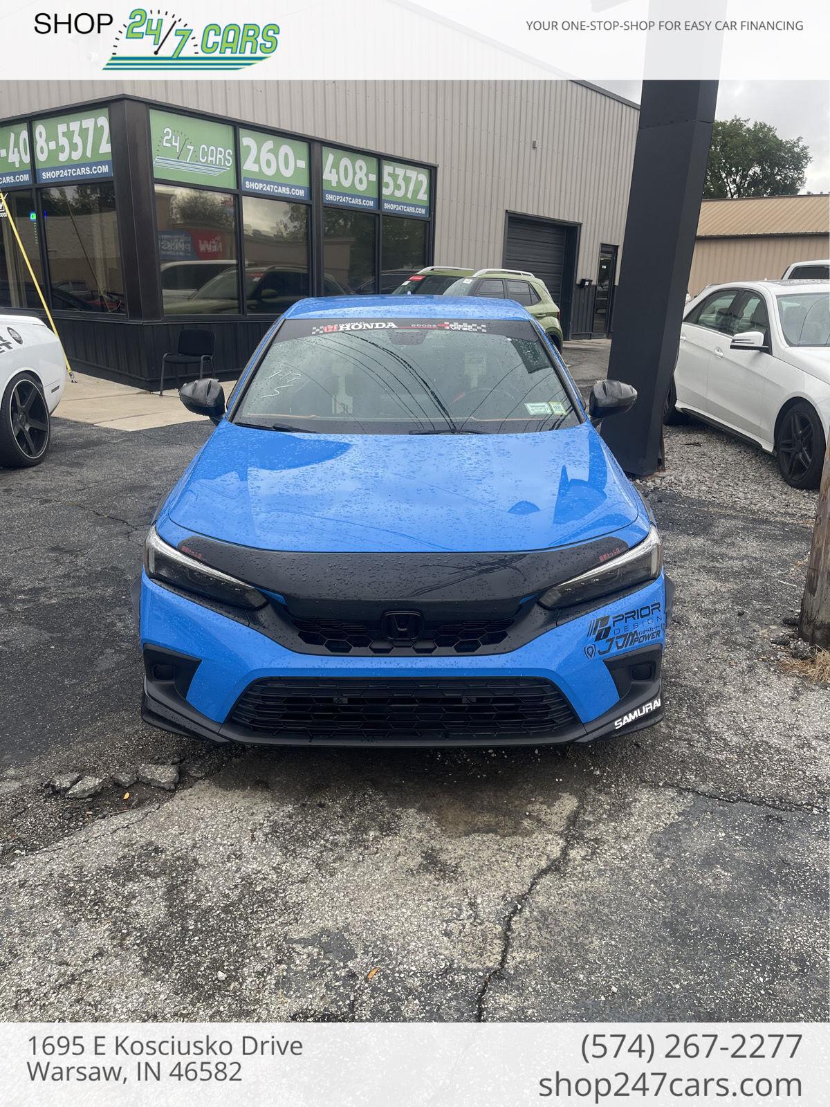 Boost Blue Pearl 2023 Honda Civic Hatchback Hatchback Front-Wheel Drive Continuously Variable Transmission
