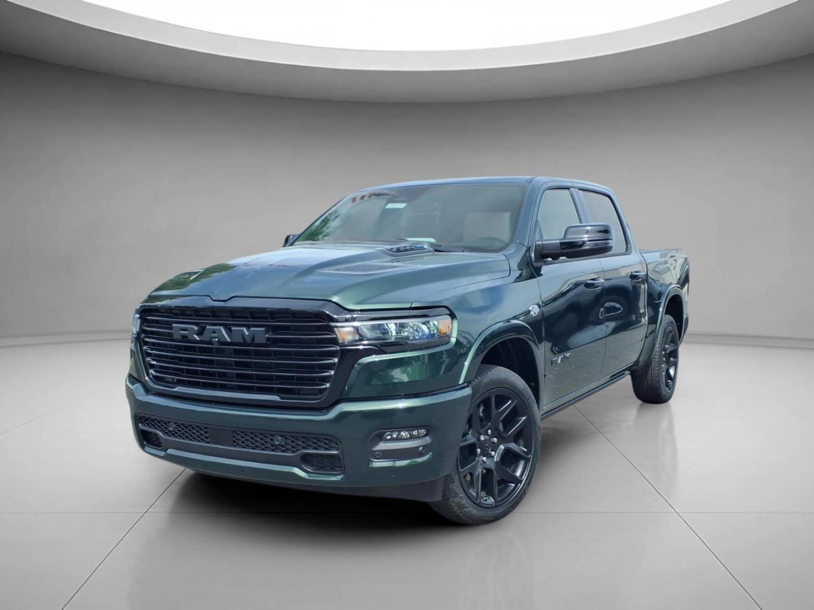 Serrano Green Metallic 2026 RAM 1500 Laramie Crew Cab 4WD Pickup Truck Four-Wheel Drive 8-Speed Automatic