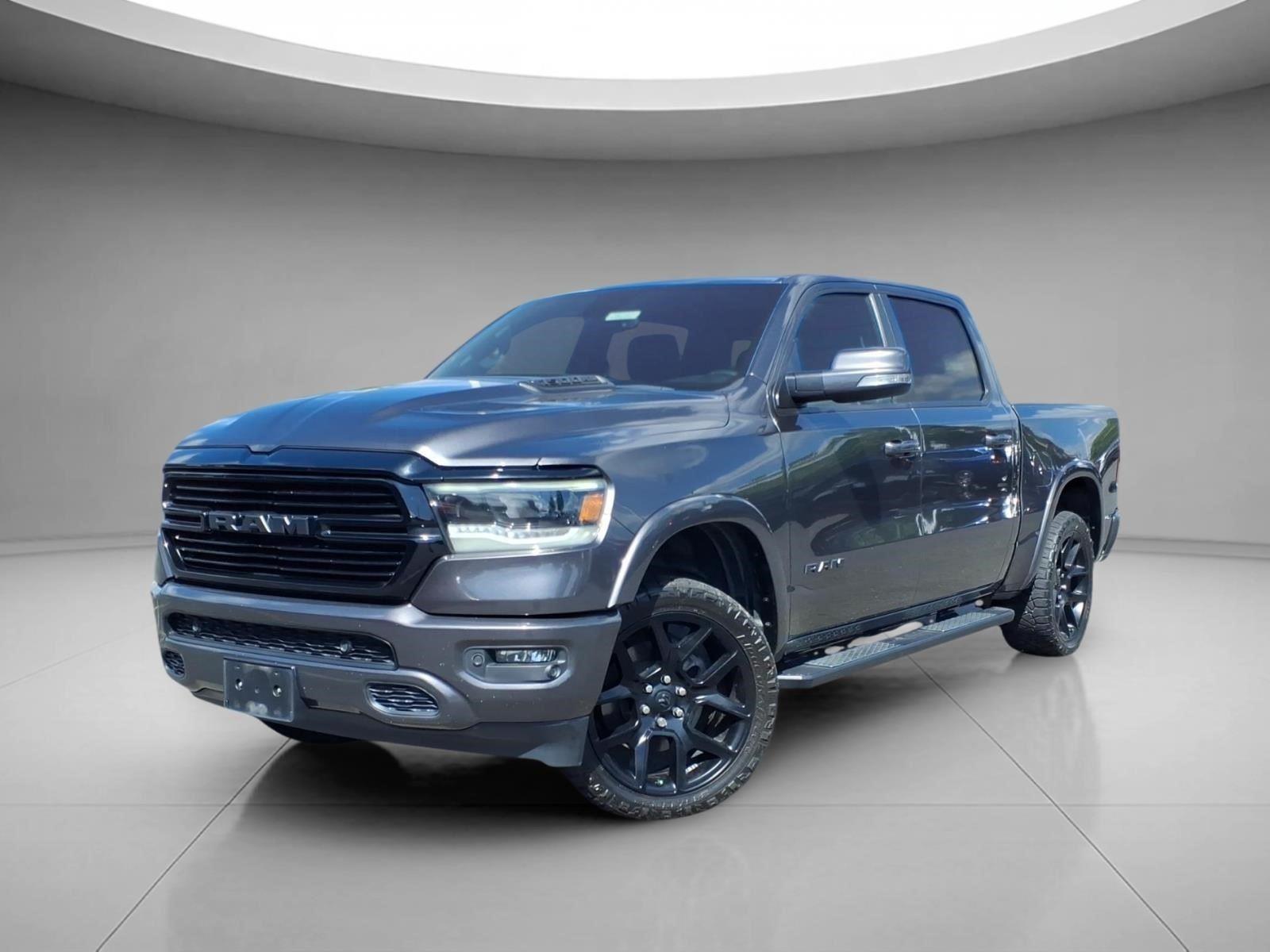 Gray (Granite Crystal Metallic Clearcoat) 2020 RAM 1500 Laramie Crew Cab 4WD Pickup Truck Four-Wheel Drive 8-Speed Automatic