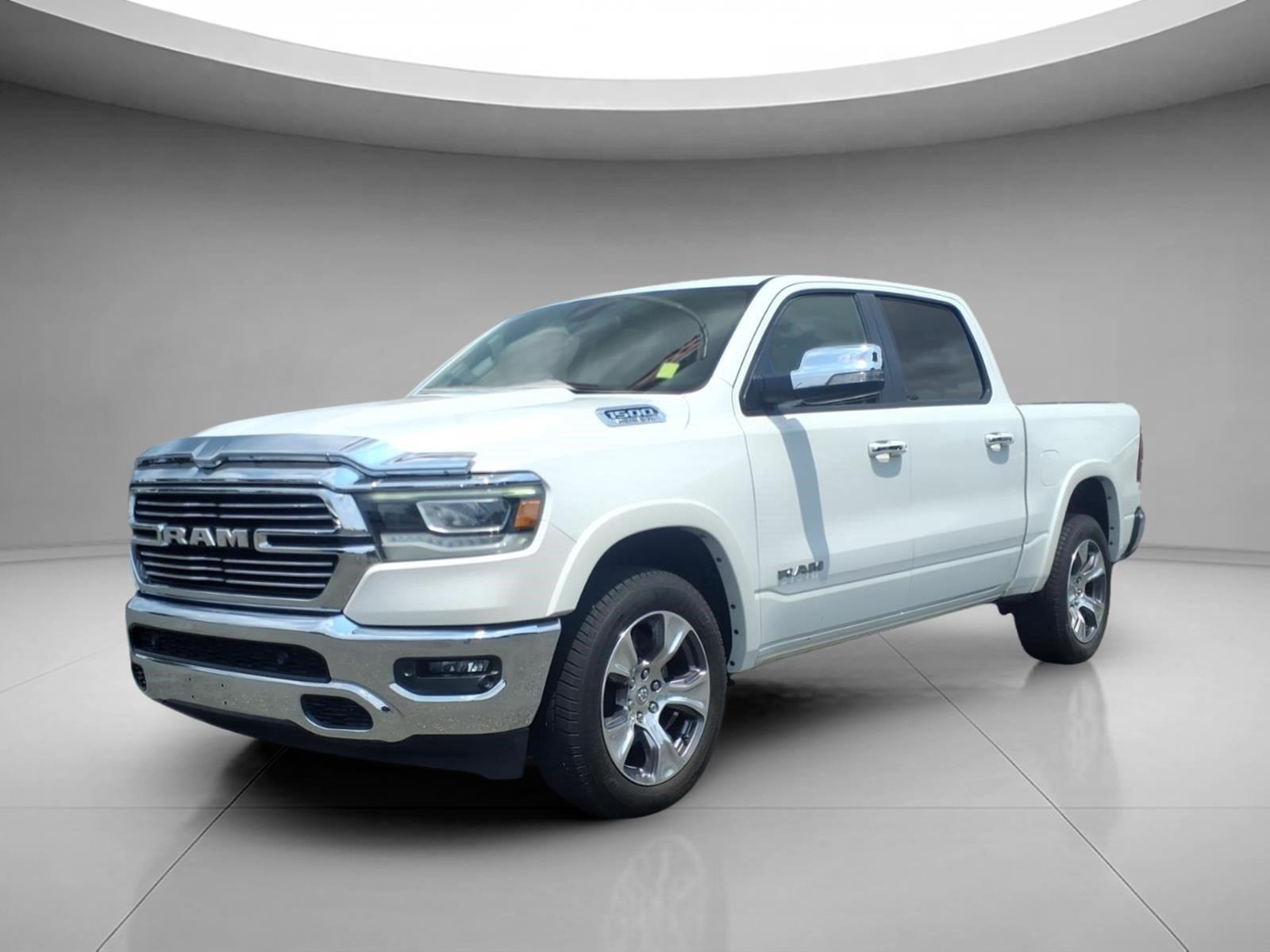 Ivory White Tri-Coat Pearlcoat 2020 RAM 1500 Pickup Truck Four-Wheel Drive 8-Speed Automatic