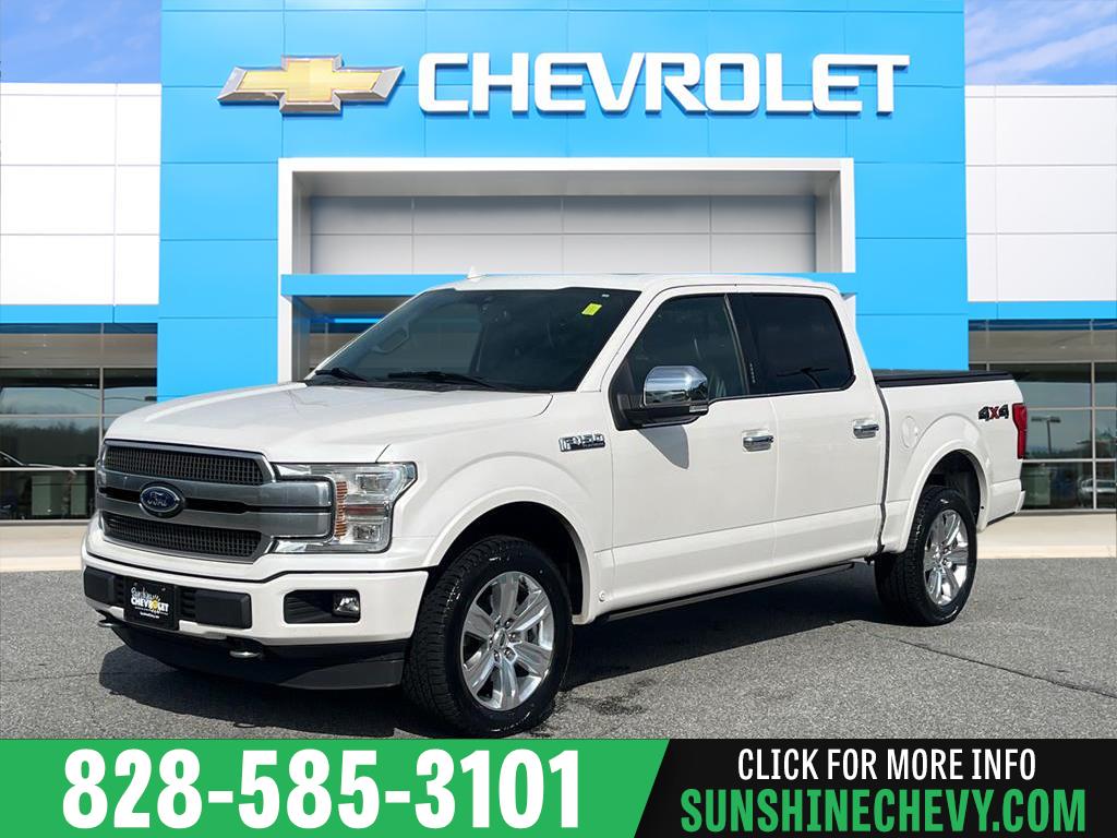 White Platinum Metallic Tri-Coat 2018 Ford F-150 Platinum SuperCrew 4WD Pickup Truck Four-Wheel Drive Automatic