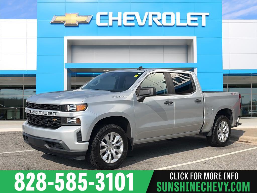 Silver Ice Metallic 2020 Chevrolet Silverado 1500 Pickup Truck Four-Wheel Drive 6-Speed Automatic