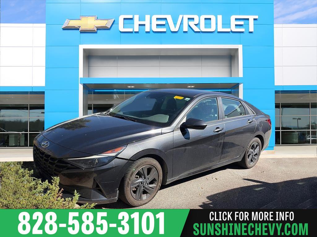 Portofino Gray 2021 Hyundai Elantra Sedan Front-Wheel Drive Continuously Variable Transmission