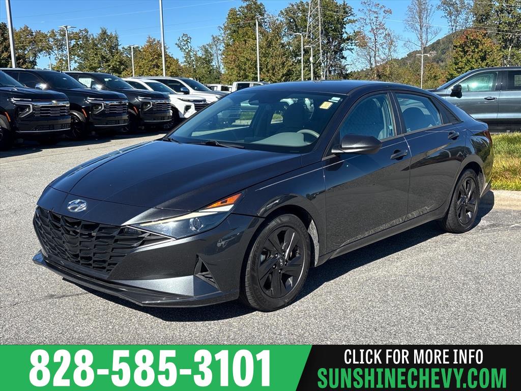 Portofino Gray 2021 Hyundai Elantra Sedan Front-Wheel Drive Continuously Variable Transmission