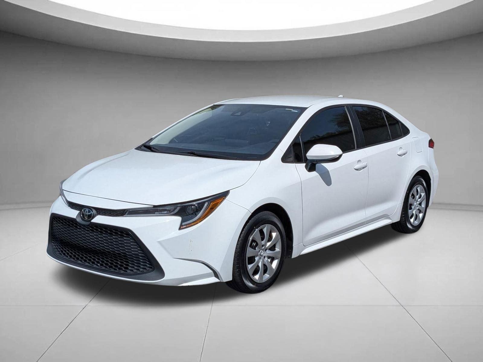 White 2022 Toyota Corolla LE FWD Sedan Front-Wheel Drive Continuously Variable Transmission