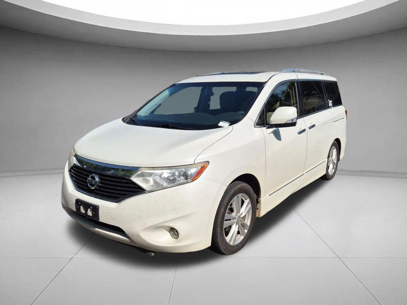 White Pearl 2012 Nissan Quest Minivan Front-Wheel Drive Continuously Variable Transmission
