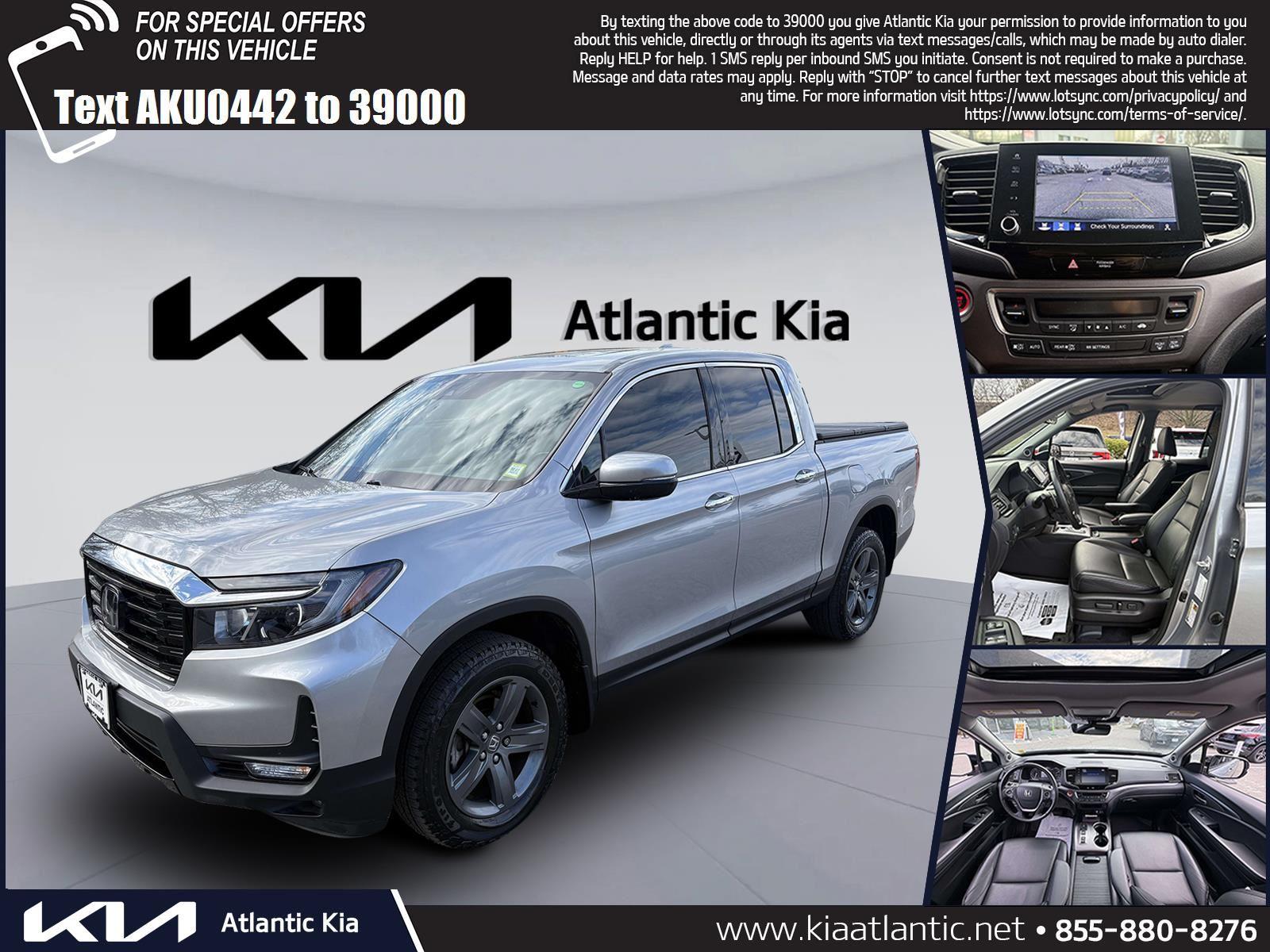 Lunar Silver Metallic 2023 Honda Ridgeline RTL-E AWD Pickup Truck All-Wheel Drive 9-Speed Automatic