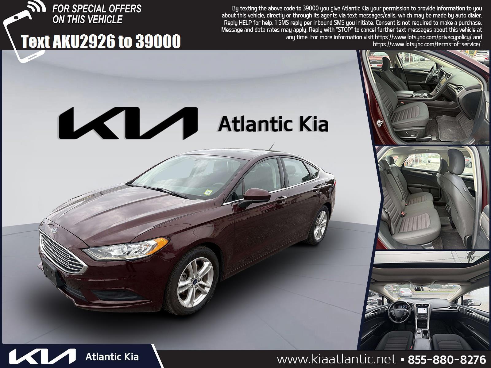 Red (Burgundy Velvet Metallic Tinted Clearcoat) 2018 Ford Fusion Sedan Front-Wheel Drive 6-Speed Automatic