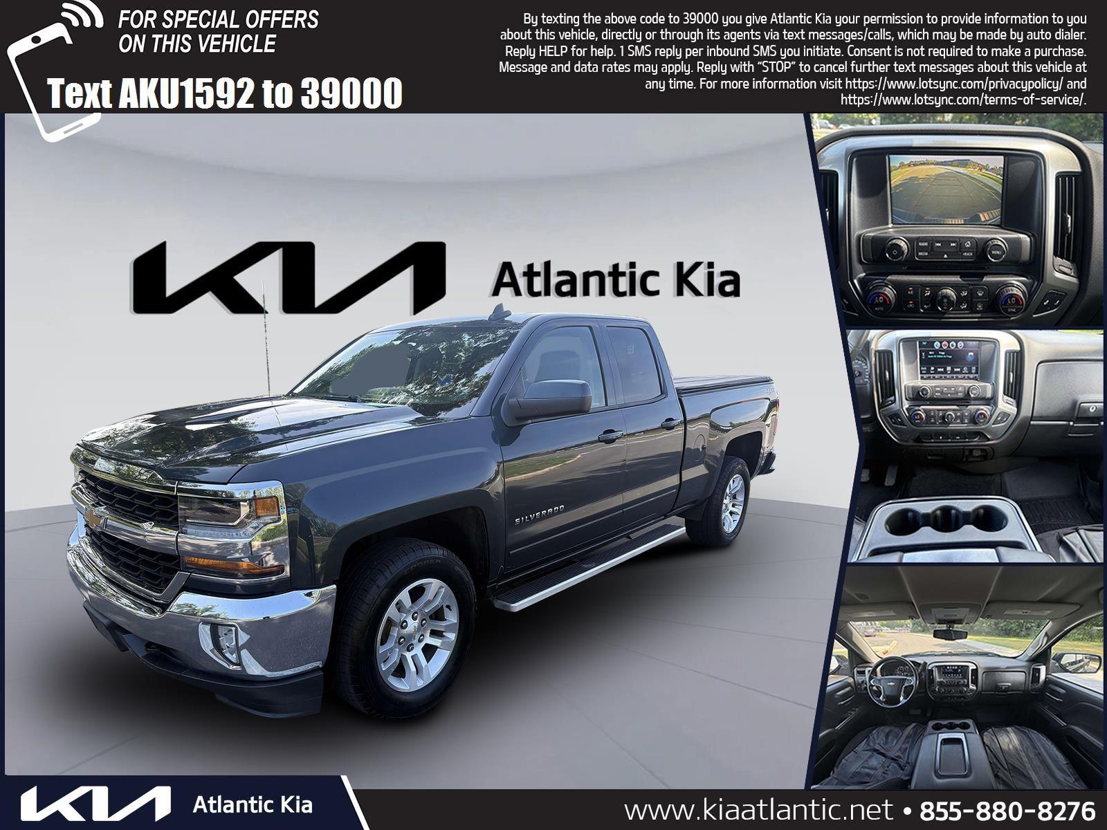 Gray (Graphite Metallic) 2018 Chevrolet Silverado 1500 LT Double Cab 4WD Pickup Truck Four-Wheel Drive 6-Speed Automatic