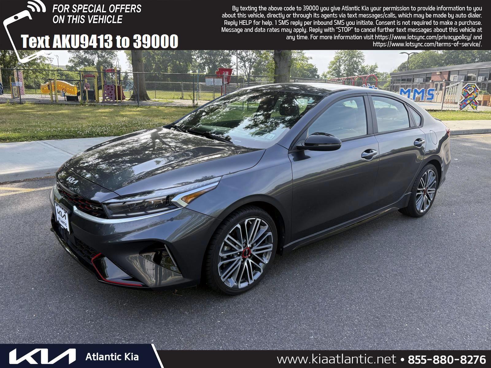 Gravity Gray 2023 Kia Forte GT FWD Sedan Front-Wheel Drive 7-Speed Automatic