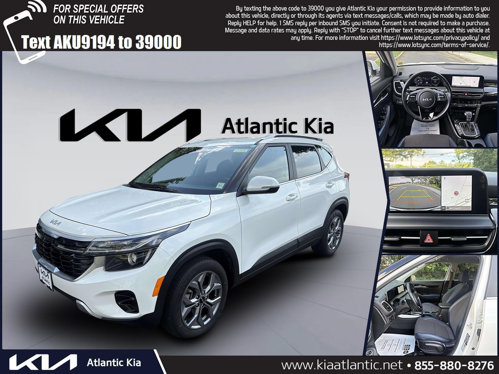 Snow White Pearl 2024 Kia Seltos S AWD SUV / Crossover All-Wheel Drive Continuously Variable Transmission