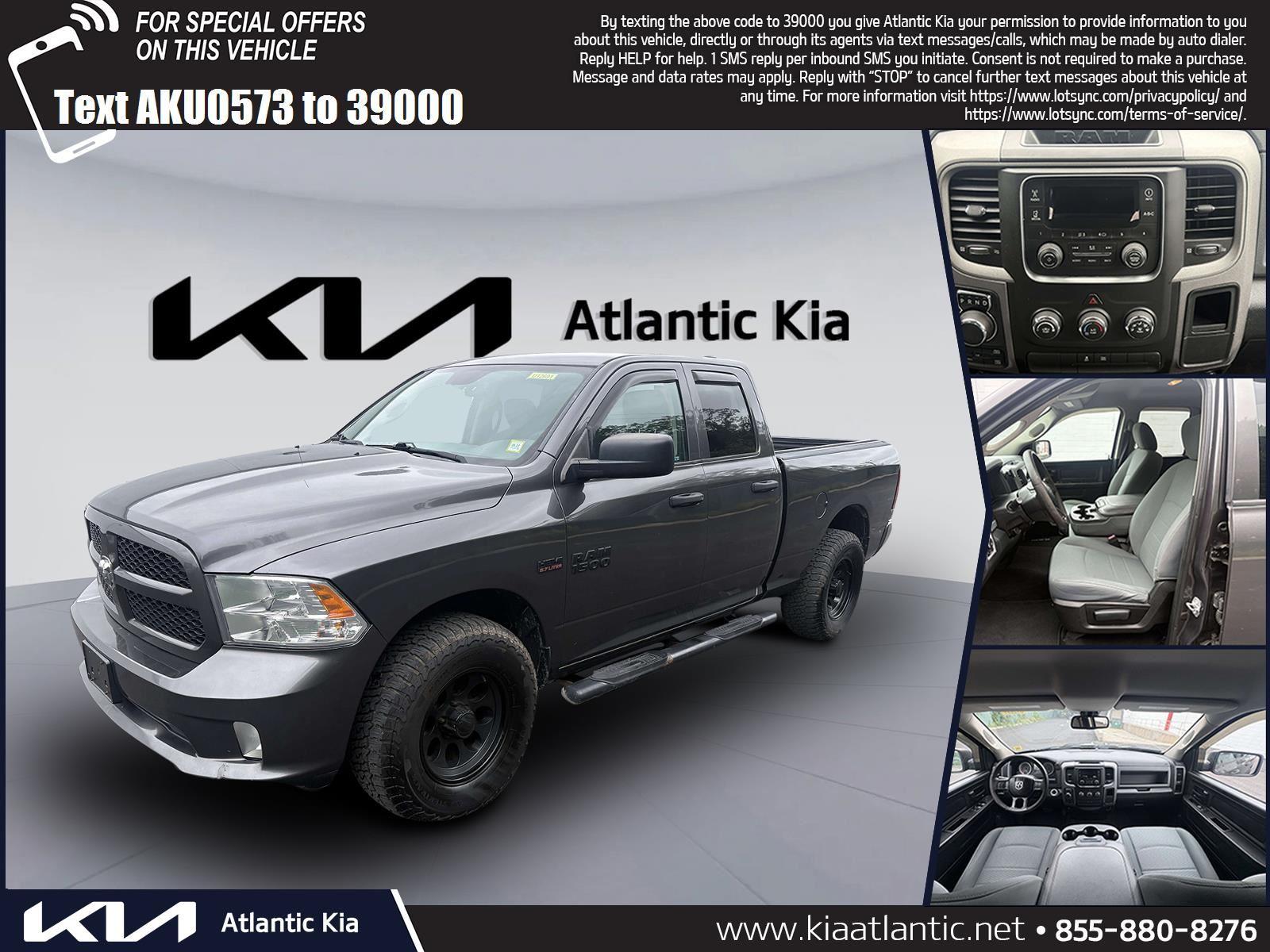 Gray (Granite Crystal Metallic Clearcoat) 2017 RAM 1500 Pickup Truck Four-Wheel Drive 8-Speed Automatic