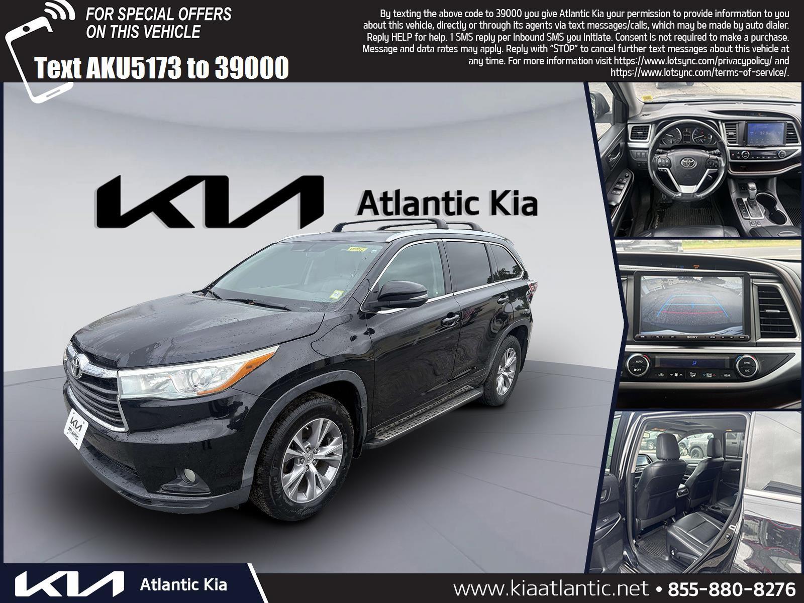 Attitude Black Metallic 2015 Toyota Highlander SUV / Crossover Front-Wheel Drive Automatic