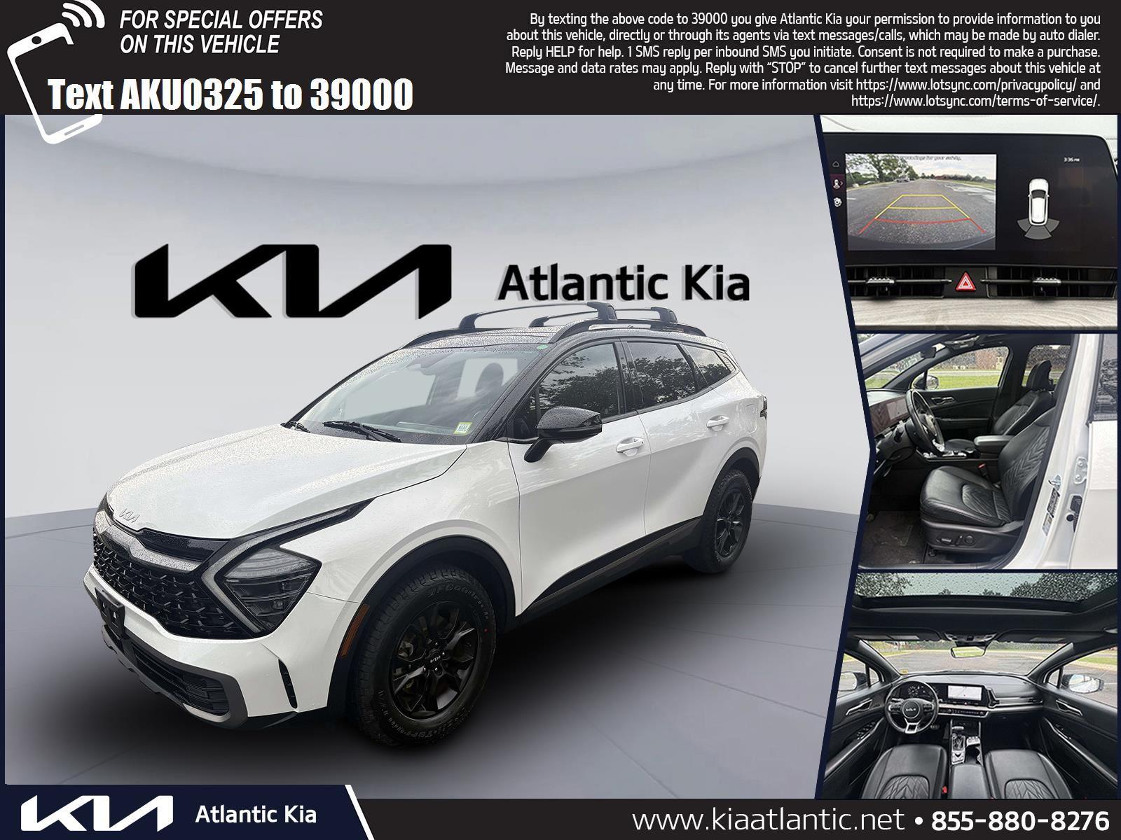 Glacial White Pearl/Ebony Black Roof 2024 Kia Sportage SUV / Crossover All-Wheel Drive 8-Speed Automatic