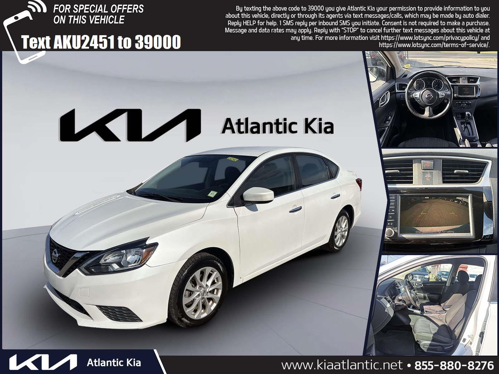 Aspen White Tricoat 2019 Nissan Sentra Sedan Front-Wheel Drive Continuously Variable Transmission