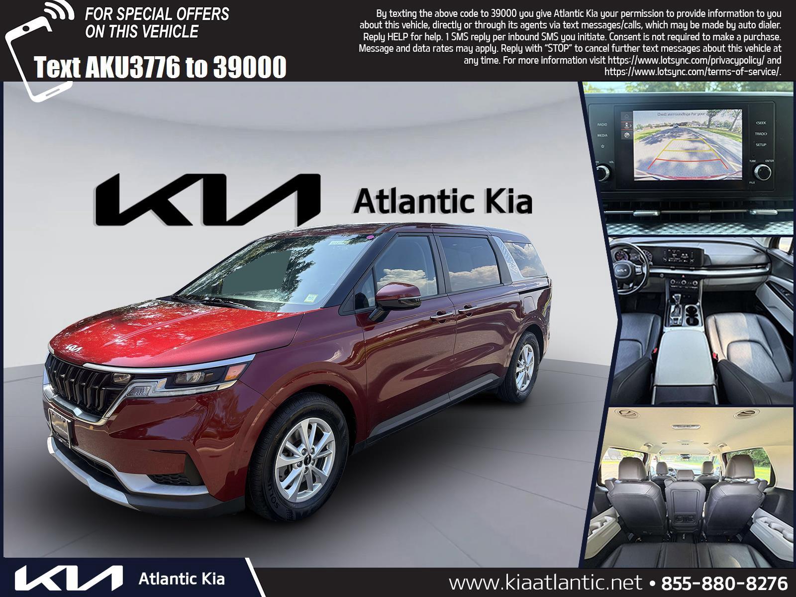 Flare Red 2023 Kia Carnival Minivan Front-Wheel Drive 8-Speed Automatic