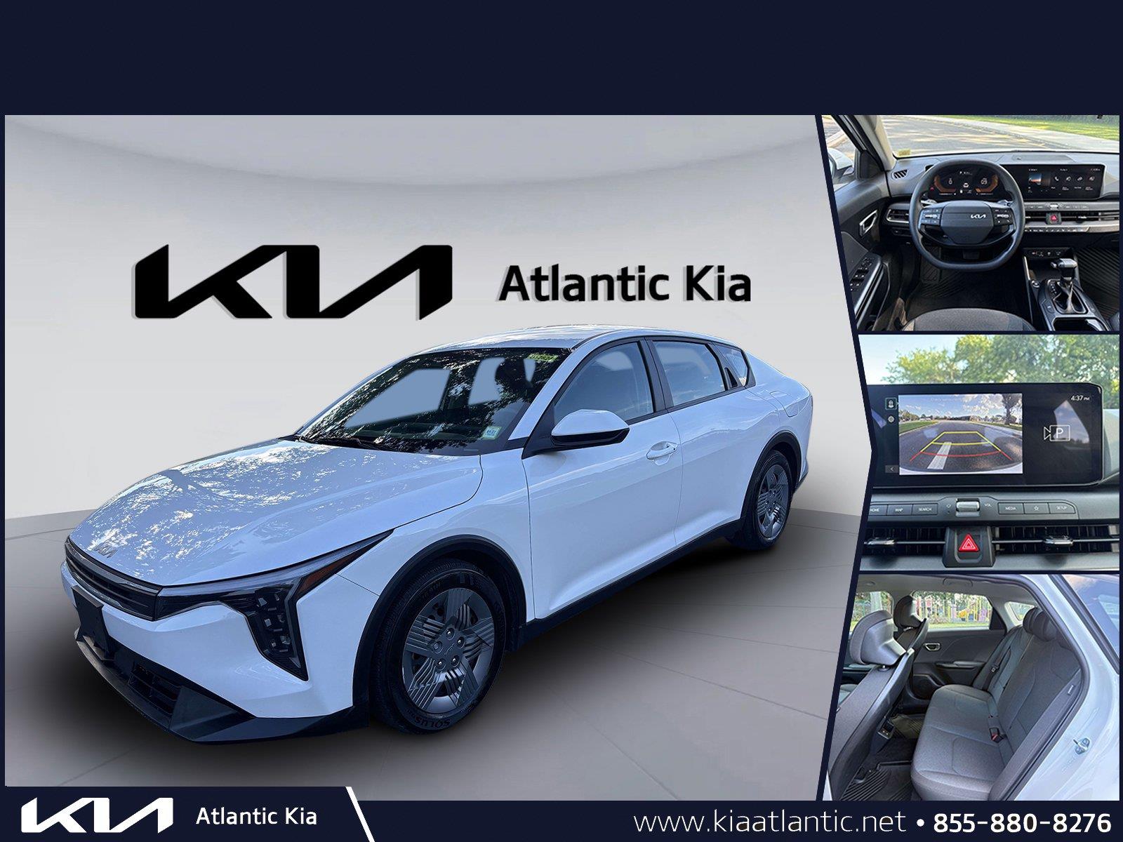 Snow White Pearl 2025 Kia K4 Sedan Front-Wheel Drive Continuously Variable Transmission
