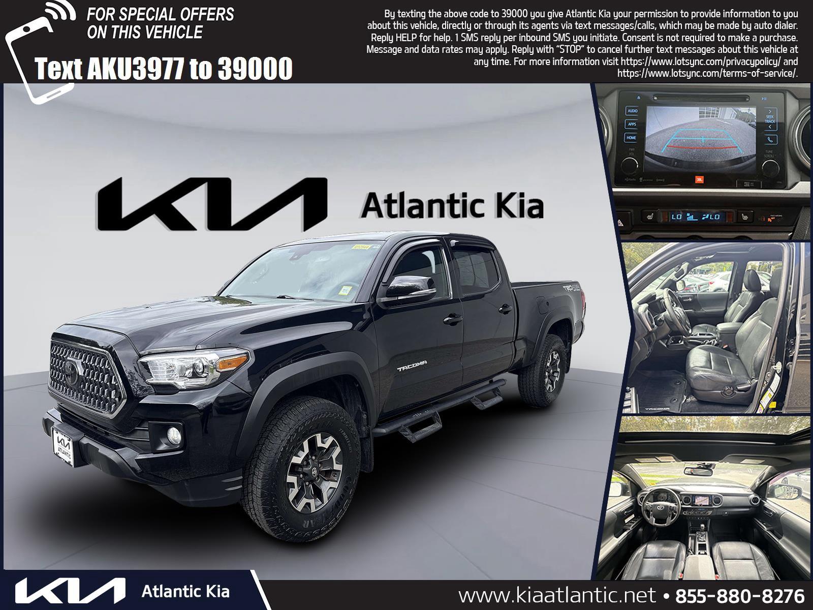 Midnight Black Metallic 2019 Toyota Tacoma Pickup Truck Four-Wheel Drive Automatic