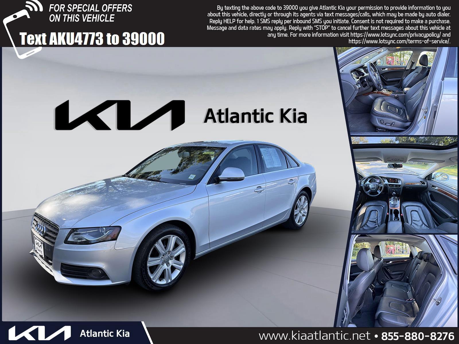 Ice Silver Metallic 2009 Audi A4 Sedan All-Wheel Drive Automatic