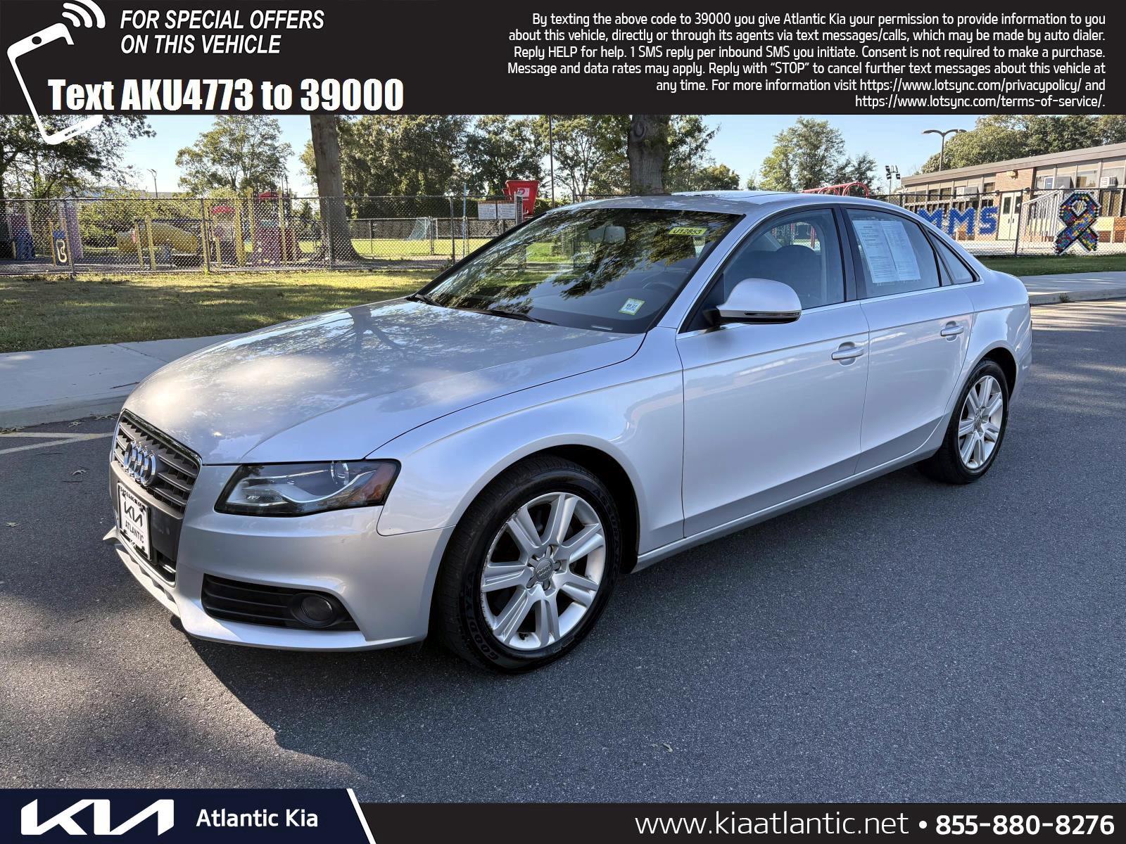 Ice Silver Metallic 2009 Audi A4 Sedan All-Wheel Drive Automatic