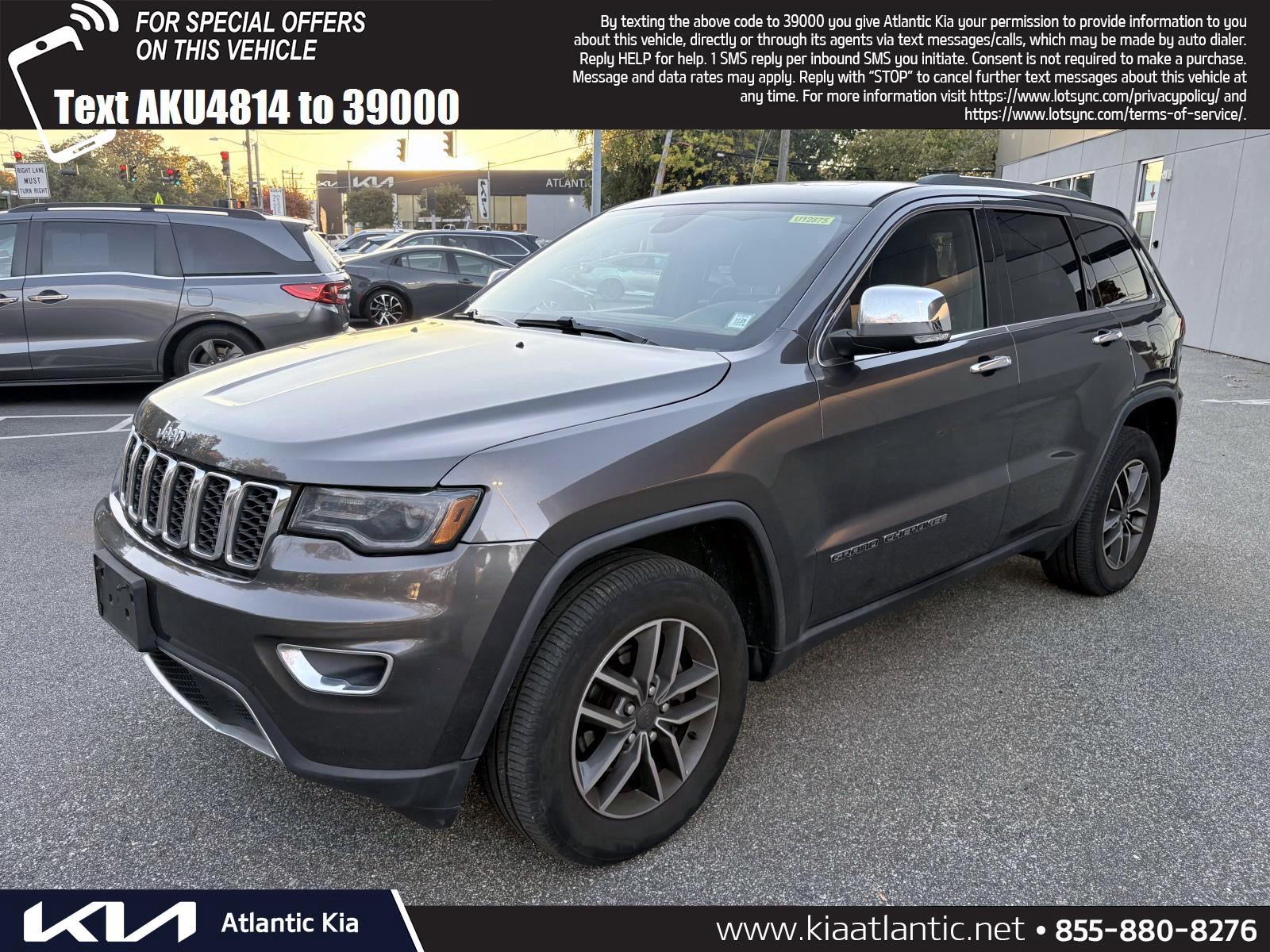 Gray (Granite Crystal Metallic Clearcoat) 2019 Jeep Grand Cherokee SUV / Crossover Four-Wheel Drive 8-Speed Automatic