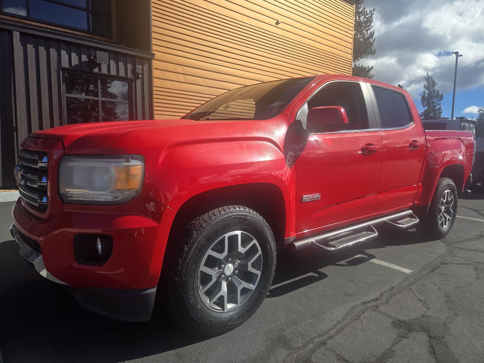 Cardinal Red 2015 GMC Canyon Pickup Truck Four-Wheel Drive 6-Speed Automatic