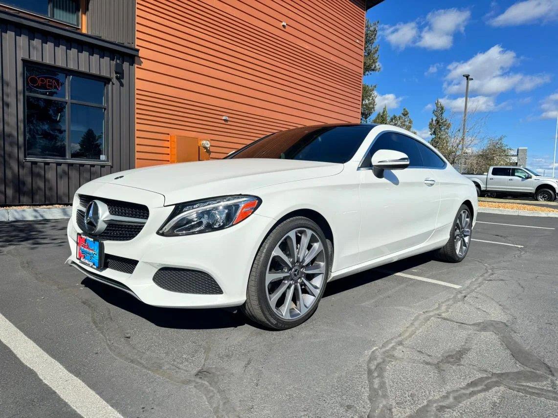 Polar White 2018 Mercedes-Benz C-Class Coupe Rear-Wheel Drive 9-Speed Automatic