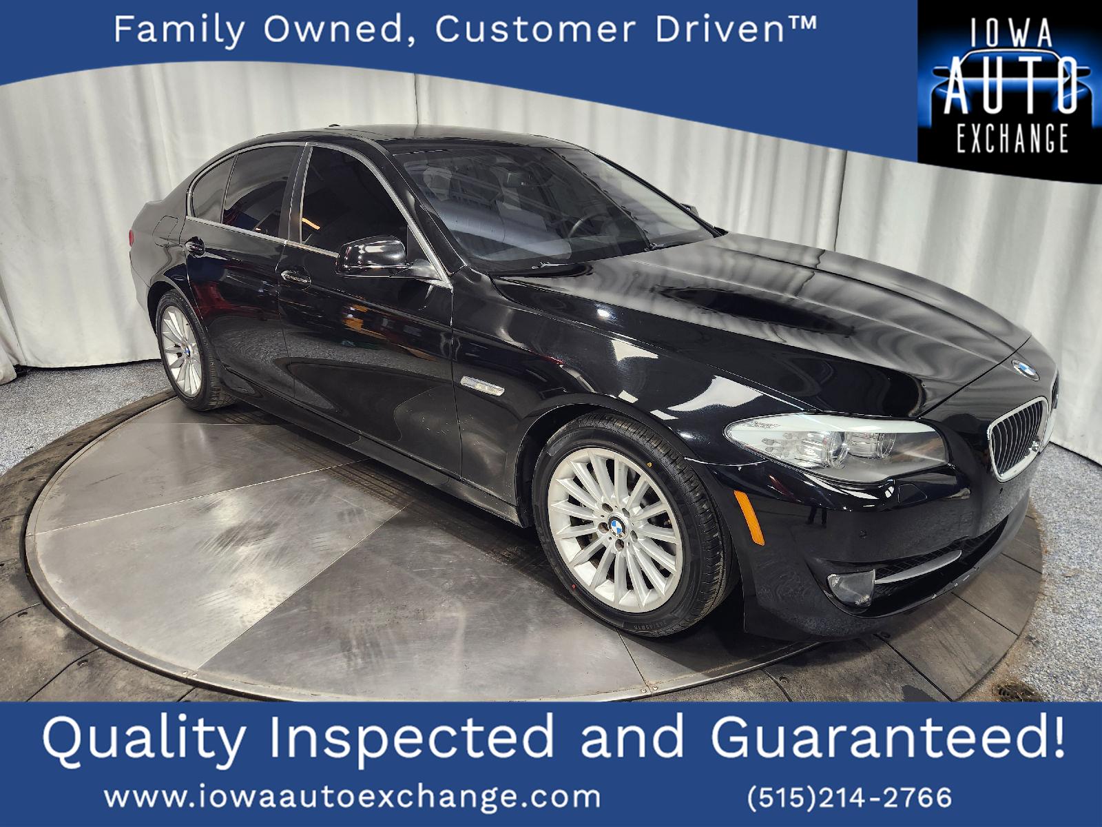 Jet Black 2013 BMW 5 Series 535i Sedan RWD Sedan Rear-Wheel Drive Automatic