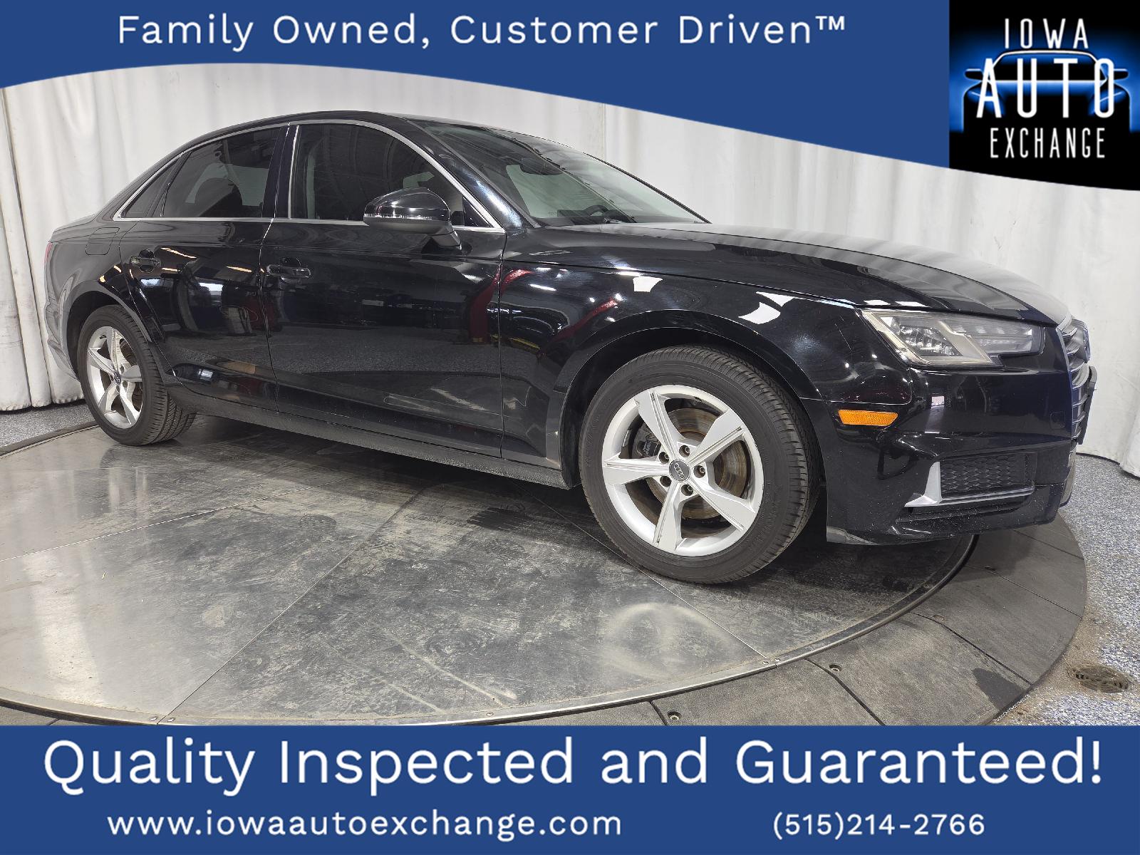 Brilliant Black 2019 Audi A4 Titanium 40 TFSI FWD Sedan Front-Wheel Drive Automatic