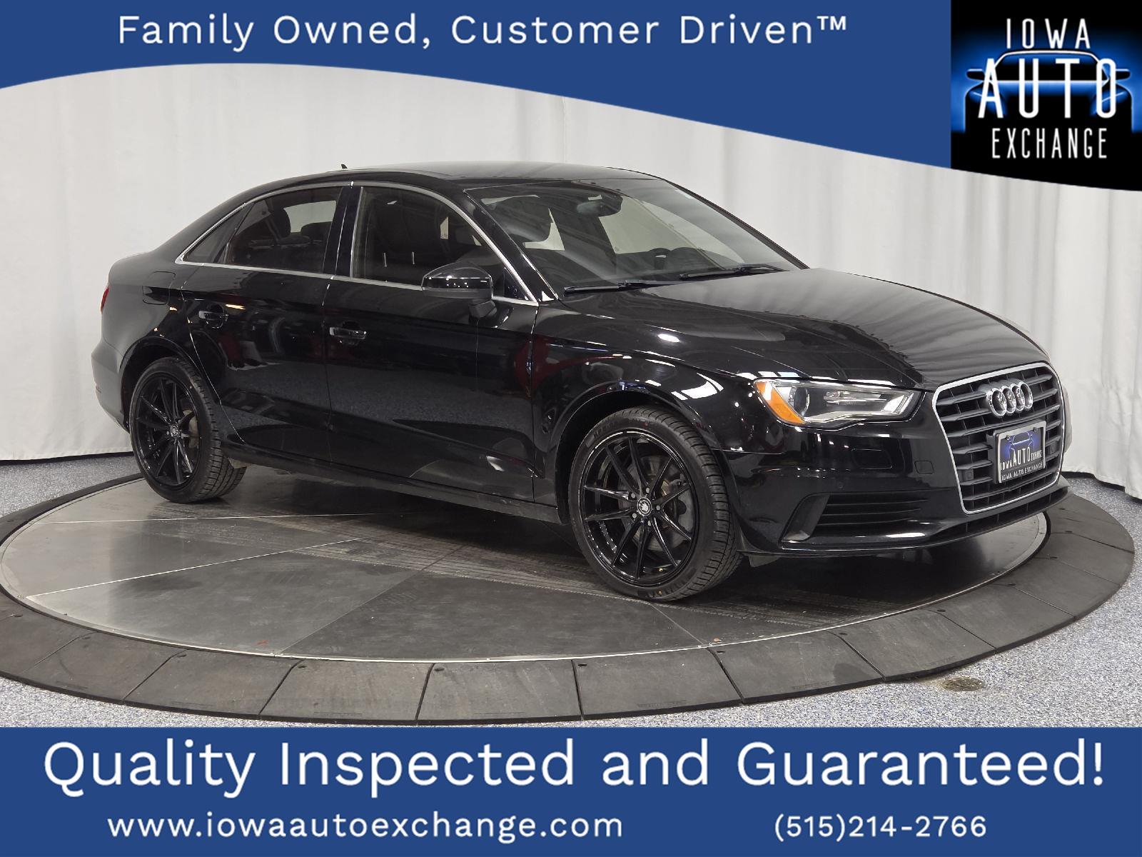 Brilliant Black 2015 Audi A3 1.8T Premium Plus Sedan FWD Sedan Front-Wheel Drive Automatic