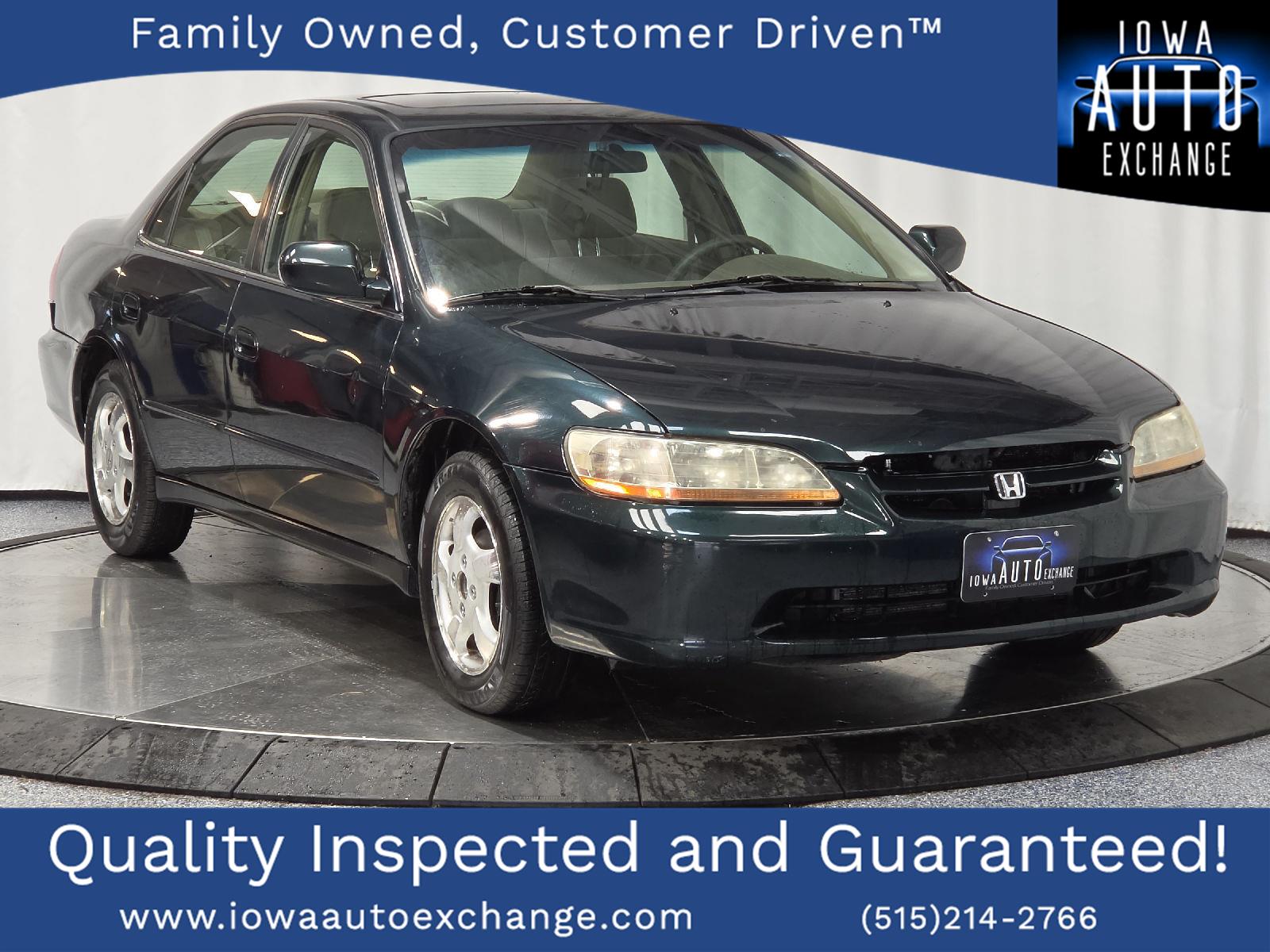 Dark Emerald Pearl 2000 Honda Accord Sedan Front-Wheel Drive Automatic